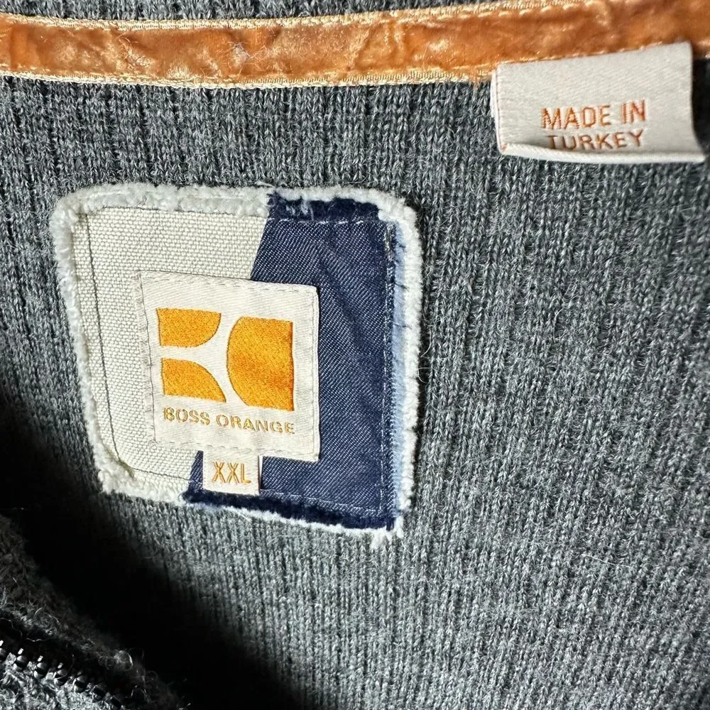 Boss Orange Sweater Men’s Size XXL Asymmetrical Front Zip